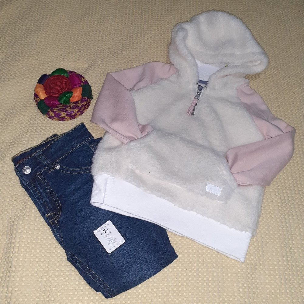 Sherpa Hoodie & Jean Set